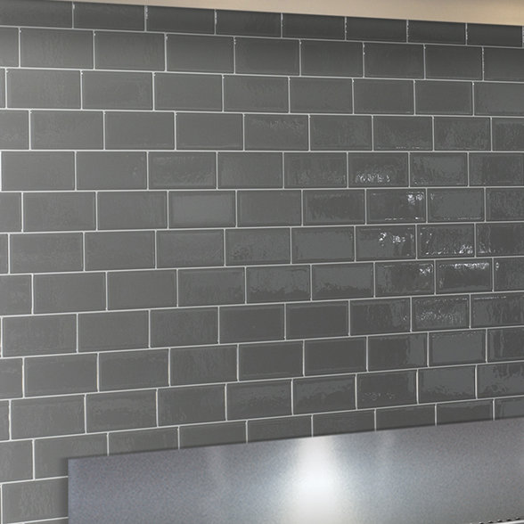 Smart Tiles Mosaik Metro Grigio 11.56" x 8.38" Peel & Stick Subway Tile
